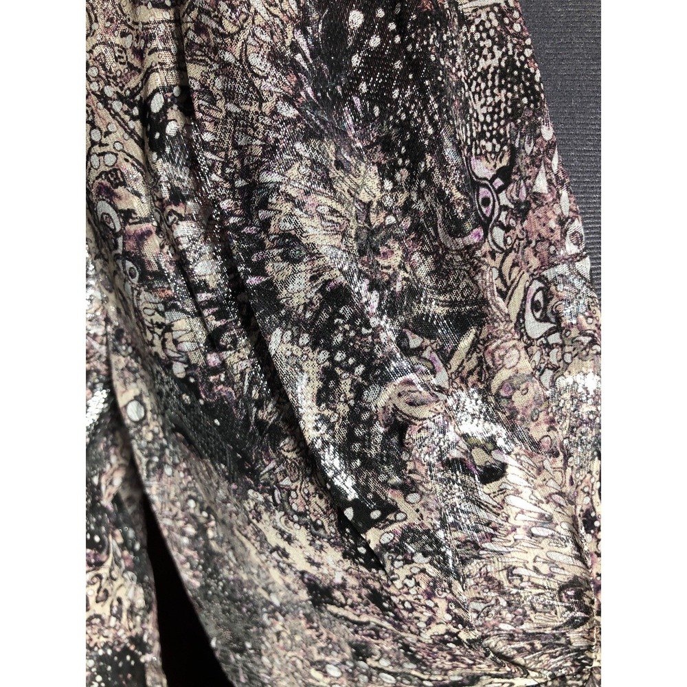 IRO Rouniea Dress Twist-Front Printed Fill Coupé Silk MIDI FR 40 U.S. 8 - Picture 4 of 15